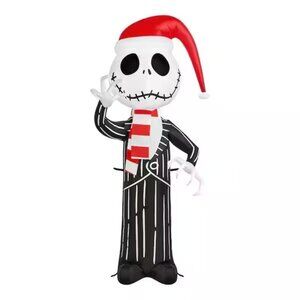 Disney Gemmy 4ft LED Disney Jack Skellington Santa Christmas Lighted Inflatable